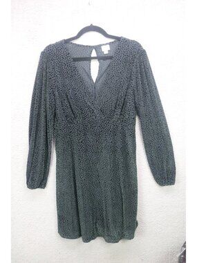 A New Day Long Puff Sleeve Velvet Burnout Dress-Medium-Babydoll-Whimsigoth-Fairy